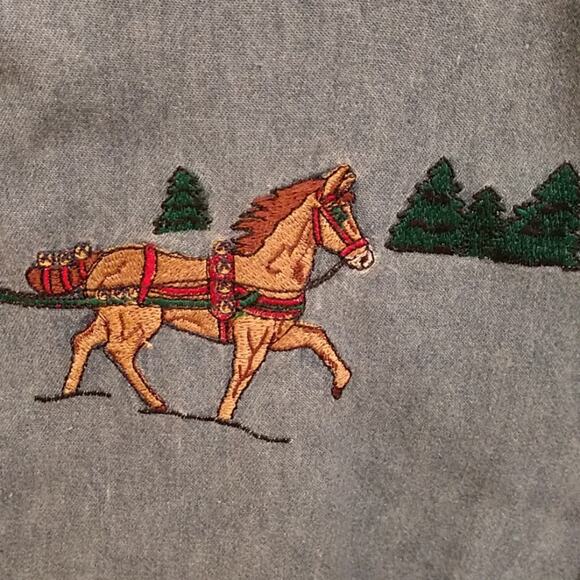 Faded Glory Woman Christmas Denim Shirt size 22 - Picture 7 of 8